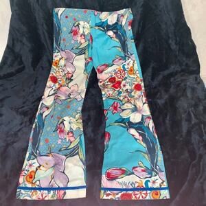 VINTAGE 90'S/Y2K NEW LOVE LETTERS TURQUOISE FLORAL LOUNGE SLEEP BEACH YOGA PANTS